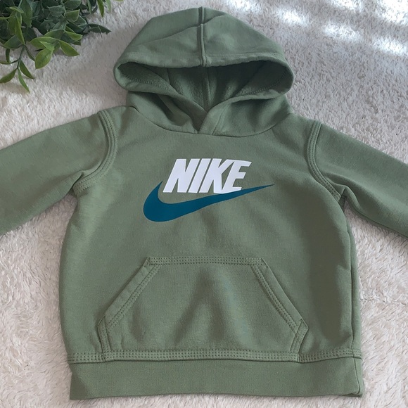 Nike Other - Nike Olive Green Hoodie Sweatshirt 12M Hood & Pocket EUC
